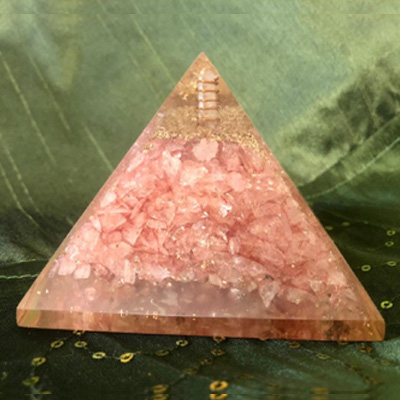 Rose quartz crystal Pyramid